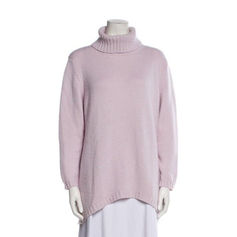 Hania Anya Cole Tatiana Hi-Lo Sweater. 100% Scottish Cashmere. Pink. One Size